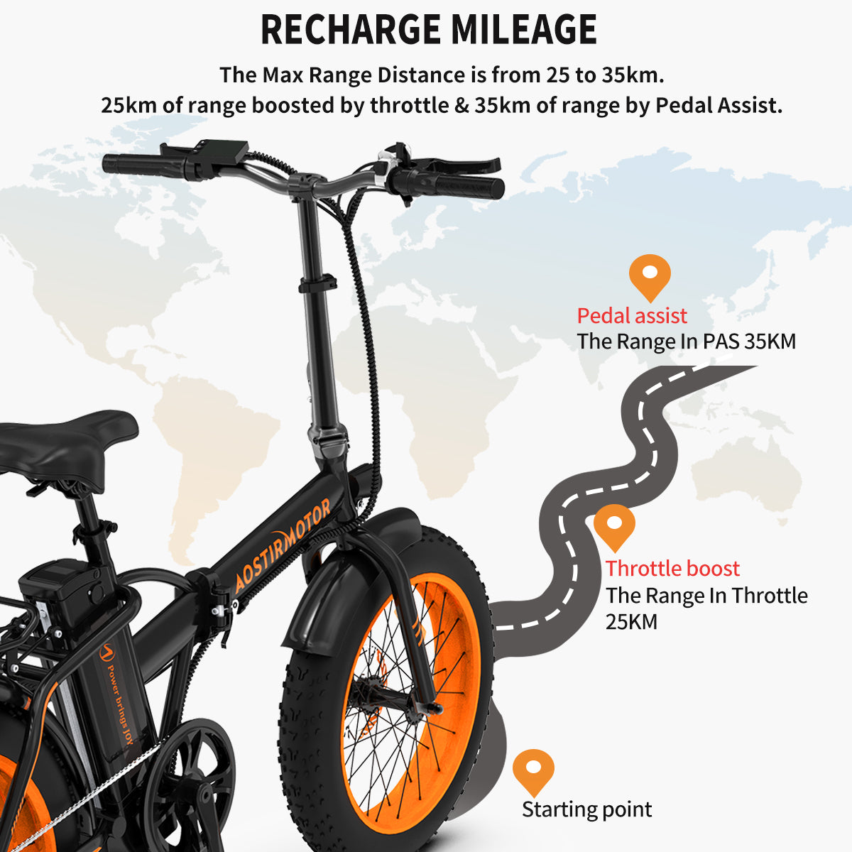 Aostirmotor A20 Fat Tire Folding Ebike